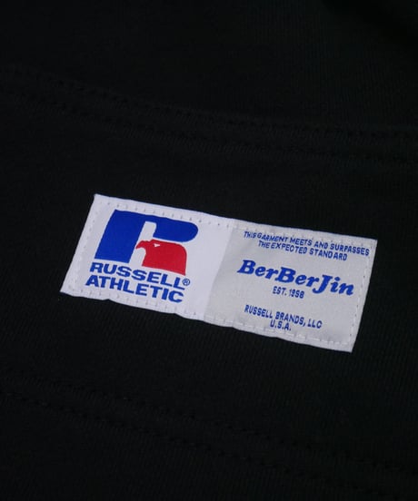 【RUSSELL ATHLETIC×BerBerjin】Pro Cotton Loopback Terry Sweat Double Knee Sweat Pants　ブラック