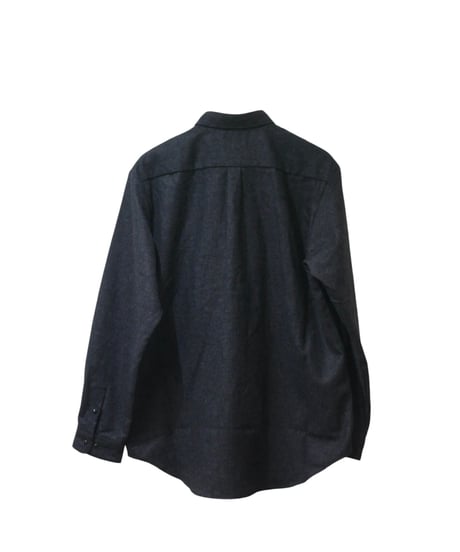 マニュアルアルファベット【manualalphabet】WOOL R/C SHIRTS　チャコール