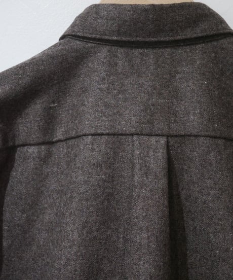 マニュアルアルファベット【manualalphabet】WOOL R/C SHIRTS　ベージュ