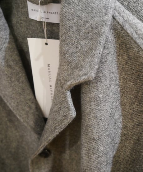 マニュアルアルファベット【manualalphabet】PE TWEED WORK JACKET　グレー