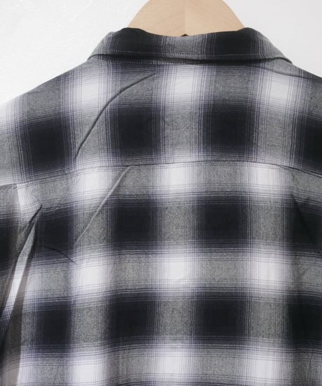 タウンクラフト【TOWNCRAFT】 60S OMBRE LOOP COLLAR S/S SHIRT　ブラック