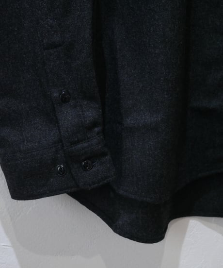 マニュアルアルファベット【manualalphabet】WOOL R/C SHIRTS　チャコール
