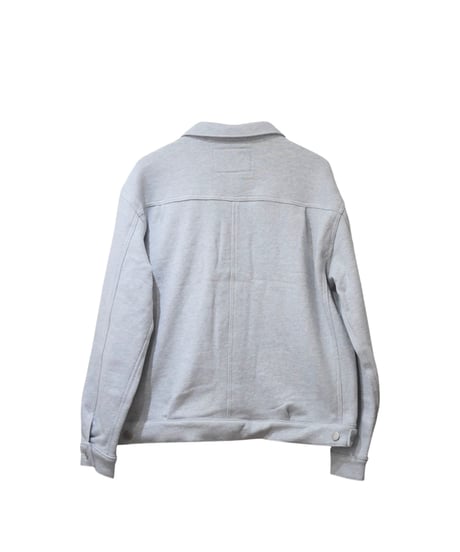 【RUSSELL ATHLETIC×BerBerjin】Pro Cotton Loopback Terry Sweat Trucker Jacket　アッシュグレー