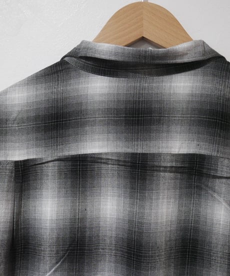 タウンクラフト【TOWNCRAFT】 60S OMBRE LOOP COLLAR S/S SHIRT　グレー