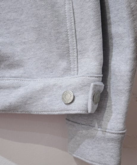 【RUSSELL ATHLETIC×BerBerjin】Pro Cotton Loopback Terry Sweat Trucker Jacket　アッシュグレー