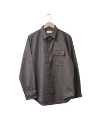 マニュアルアルファベット【manualalphabet】WOOL R/C SHIRTS　ベージュ