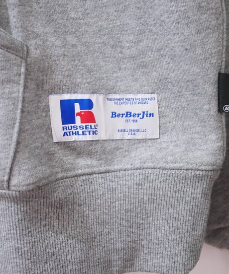 【RUSSELL ATHLETIC×BerBerjin】Nu Blend™ Double Face CN Sweat　ヘザーチャコール