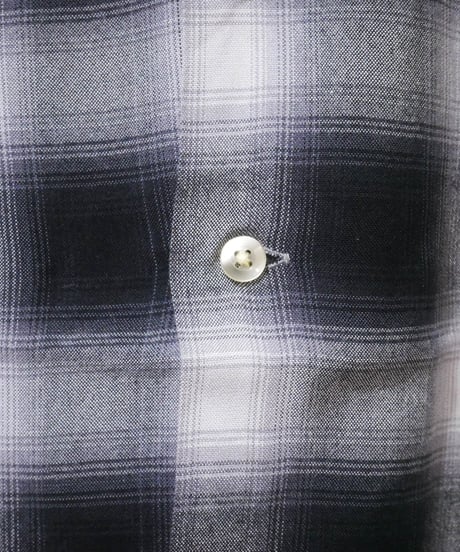 タウンクラフト【TOWNCRAFT】 60S OMBRE LOOP COLLAR S/S SHIRT　ブラック