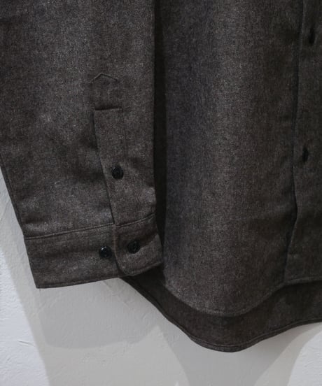 マニュアルアルファベット【manualalphabet】WOOL R/C SHIRTS　ベージュ