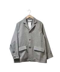 マニュアルアルファベット【manualalphabet】PE TWEED WORK JACKET　グレー