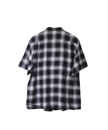 タウンクラフト【TOWNCRAFT】 60S OMBRE LOOP COLLAR S/S SHIRT　ブラック