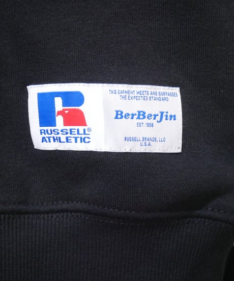 【RUSSELL ATHLETIC×BerBerjin】Nu Blend™ Double Face CN Sweat　ブラック
