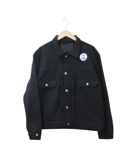 【RUSSELL ATHLETIC×BerBerjin】Pro Cotton Loopback Terry Sweat Trucker Jacket　ブラック