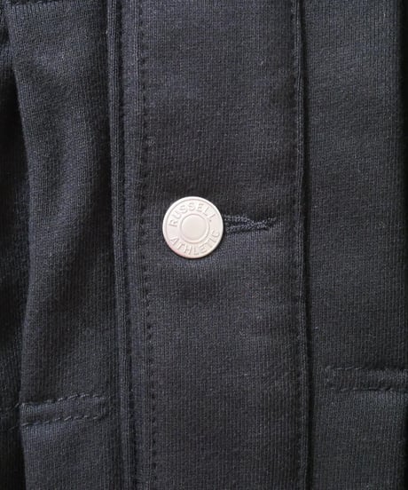 【RUSSELL ATHLETIC×BerBerjin】Pro Cotton Loopback Terry Sweat Trucker Jacket　ブラック