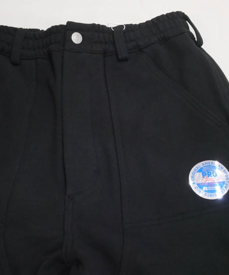 【RUSSELL ATHLETIC×BerBerjin】Pro Cotton Loopback Terry Sweat Double Knee Sweat Pants　ブラック