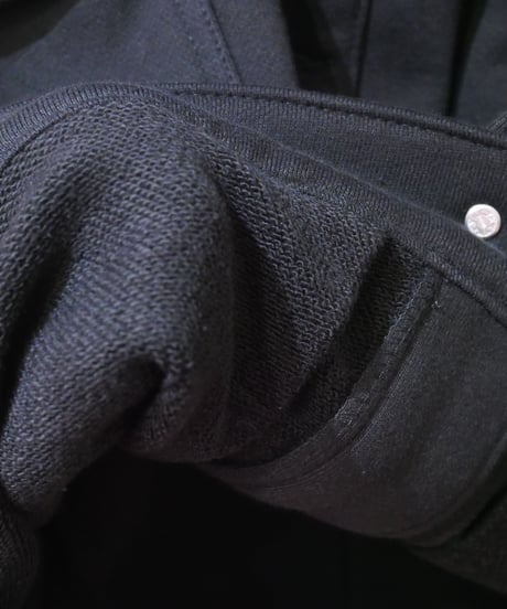 【RUSSELL ATHLETIC×BerBerjin】Pro Cotton Loopback Terry Sweat Trucker Jacket　ブラック