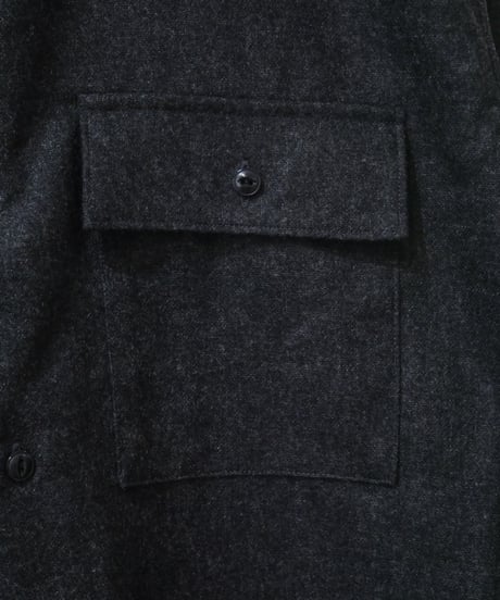 マニュアルアルファベット【manualalphabet】WOOL R/C SHIRTS　チャコール