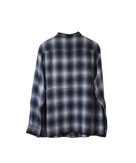 タウンクラフト【TOWNCRAFT】 60S OMBRE LOOP COLLAR L/S SHIRT　グレー
