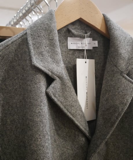 マニュアルアルファベット【manualalphabet】PE TWEED WORK JACKET　グレー