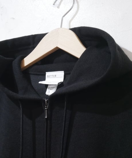 ベター【BETTER】BRISTER JACQUARD ZIP HOODY　ブラック