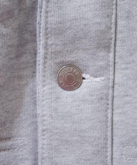 【RUSSELL ATHLETIC×BerBerjin】Pro Cotton Loopback Terry Sweat Trucker Jacket　アッシュグレー