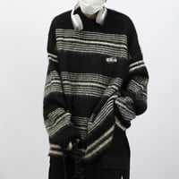 stripe mohair knit sweater /2color　VM1417