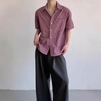 retro check loose shirt /2color　VM1198