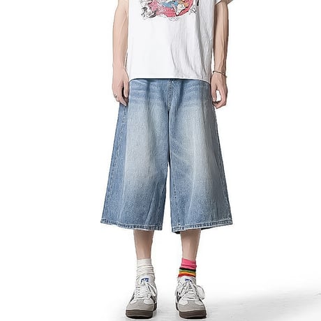 loose wide denim culottes /5color　VM1193