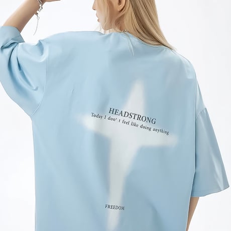 oversized cross graphic tee /3color　VM1174