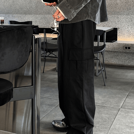 wide drape cargo pants /2color　VM1443