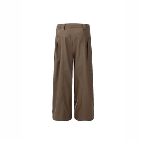buckle belted wide slacks /2color　VM1185