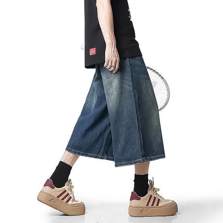 loose wide denim culottes /5color　VM1193