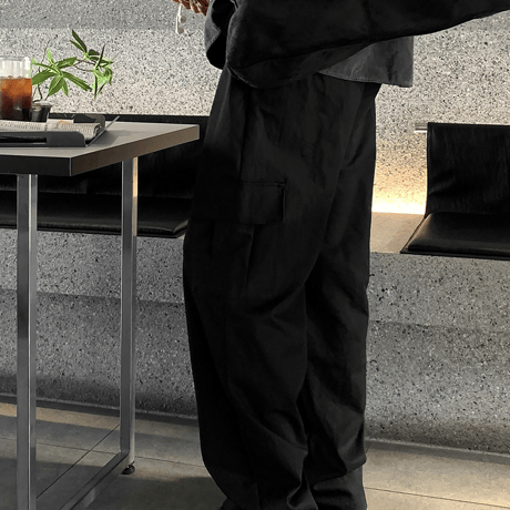 wide drape cargo pants /2color　VM1443