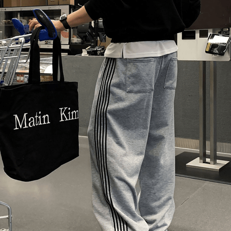 wide side line track pants /2color　VM1449