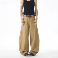 seam line curved wide pants　VM1184