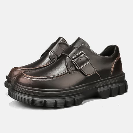 vintage buckle platform shoes /2color　VM1175