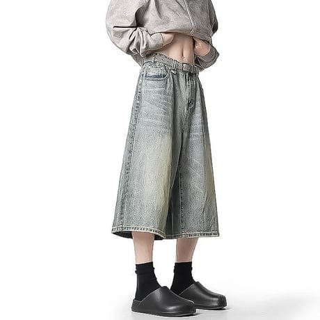 loose wide denim culottes /5color　VM1193