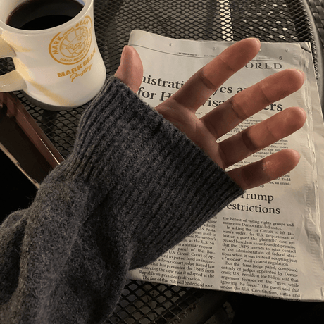 relaxed wool-look crewneck knit　VM1441