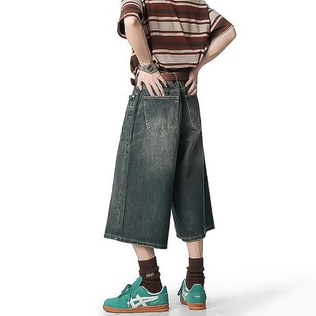 loose wide denim culottes /5color　VM1193