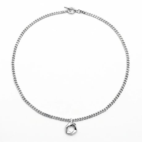 minimal hexagon chain necklace　VM1128