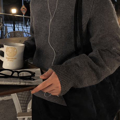 relaxed wool-look crewneck knit　VM1441