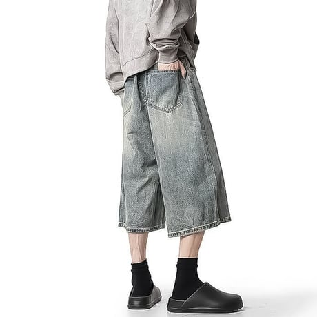 loose wide denim culottes /5color　VM1193