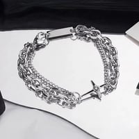 layered cross chain bracelet　VM1127