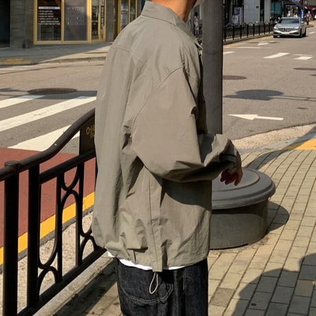 minimal hem drawstring shirt /2color　VM1393