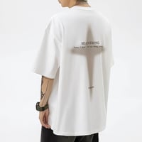 oversized cross graphic tee /3color　VM1174