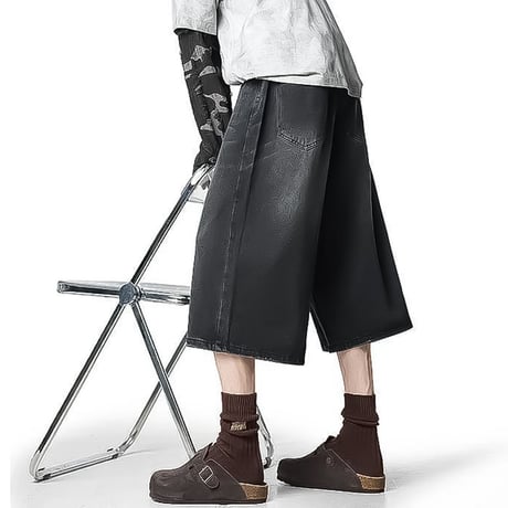 loose wide denim culottes /5color　VM1193