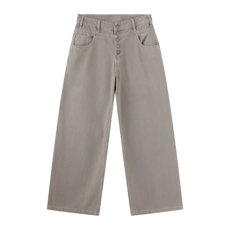 button fly wide denim pants /4color　VM1432
