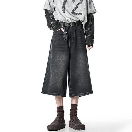 loose wide denim culottes /5color　VM1193