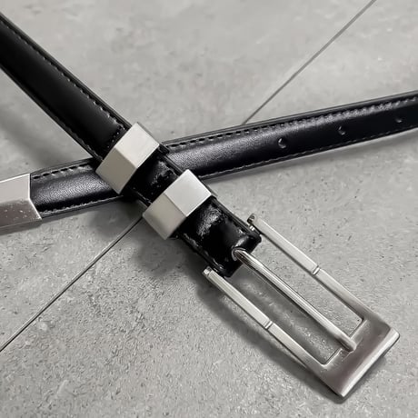 minimal metal hardware narrow belt　VM1130
