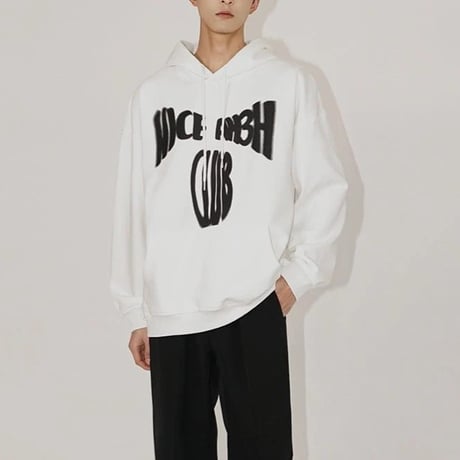 graphic print hoodie /2color　VM1397